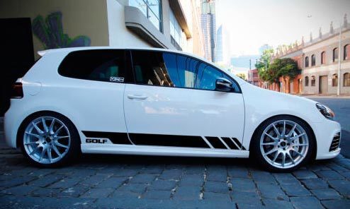 Racing Style Syripes zijdeur vinyl decal sticker voor Volkswagen Golf GTI