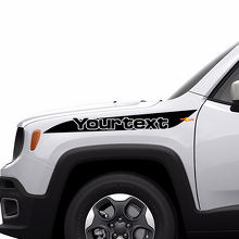 Lettering Stripe Motorkap Zijkant Vinyl Decal Sticker Grafiek voor Jeep Renegade 3