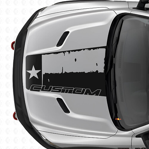 Verweerde Texas Vlag Motorkap Vinyl Decal voor Dodge Ram 2015–2017