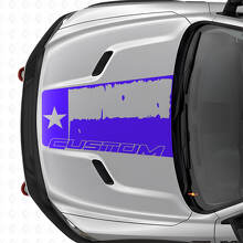 Verweerde Texas Vlag Motorkap Vinyl Decal voor Dodge Ram 2015–2017_2