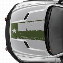 Verweerde Texas Vlag Motorkap Vinyl Decal voor Dodge Ram 2015–2017_3