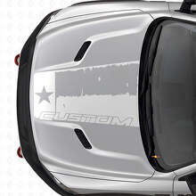 Verweerde Texas Vlag Motorkap Vinyl Decal voor Dodge Ram 2015–2017_5
