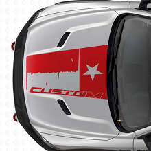 Versleten aangepaste Texas vlag motorkap vinyl sticker voor Dodge Ram 2015-2017_4