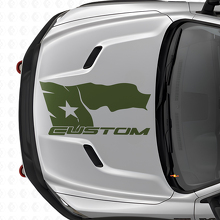 Verweerde Texas-vlag met belettering Hood Vinyl Decal voor Dodge Ram 2015-17_3