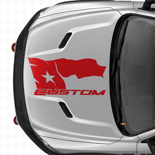 Verweerde Texas-vlag met belettering Hood Vinyl Decal voor Dodge Ram 2015-17_4