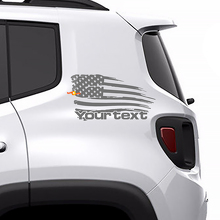 Versleten Amerikaanse Vlag Achterzijde Vinyl Decal Sticker Graphic voor Jeep Renegade 2