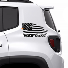 Versleten Amerikaanse Vlag Achterzijde Vinyl Decal Sticker Graphic voor Jeep Renegade 3