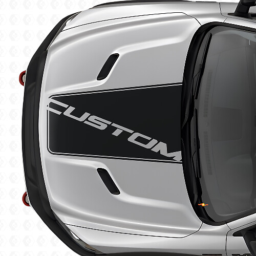 Blackout middelste motorkap vinyl sticker voor Dodge Ram truck_1