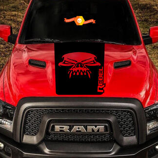 Dodge Ram Skull Rebel Hood Logo Truck Vinyl Decal Graphic Pickup SUV