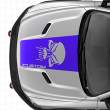 Skull Custom Motorkap Logo Vinyl Decal voor Dodge Ram_2
