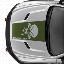 Skull Custom Motorkap Logo Vinyl Decal voor Dodge Ram_3