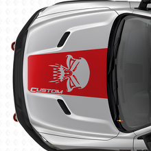 Skull Custom Motorkap Logo Vinyl Decal voor Dodge Ram_4