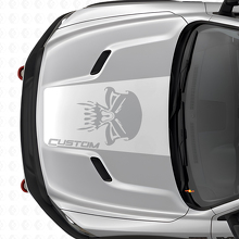 Skull Custom Motorkap Logo Vinyl Decal voor Dodge Ram_5