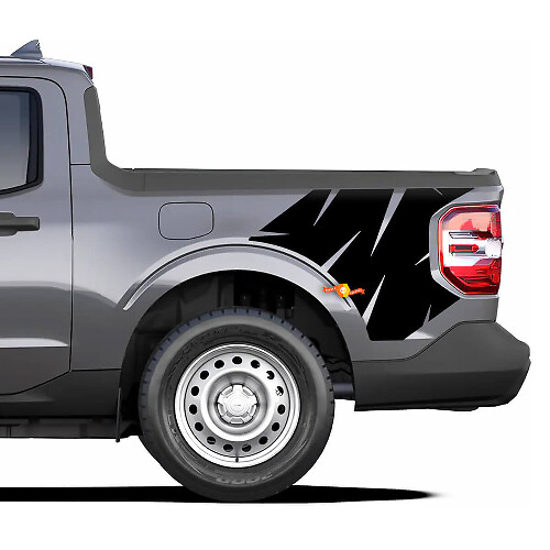 Gekraste Cabine Zij Vinyl Decals Stickers Graphic Voor Ford Maverick 2022-Up