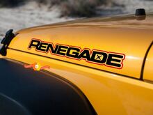 2 stuks RENEGADE 2-kleuren motorkap zijsticker sticker spatbord grafische JEEP WRANGLER RENEGADE
 2