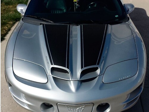 Dubbele Strepen Motorkap Dak Spoiler Vinyl Decal Kit voor Pontiac Firebird Trans Am 1998-2002
