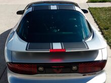 Dubbele Strepen Motorkap Dak Spoiler Vinyl Decal Kit voor Pontiac Firebird Trans Am 1998-2002_2