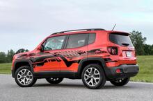 Jeep Renegade technische grunge stripe sticker grafische vinyl sticker sticker kant 2