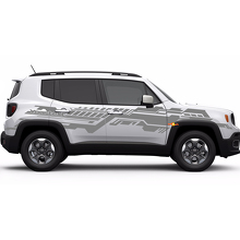 Technische Grunge Grafische Stijl Zijstrepen Vinyl Decal Sticker voor Jeep Renegade 2