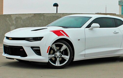 Inset Gap Front Fender Hash Pair Voorspatbord Vinylsticker voor Chevrolet Camaro 2016-2017