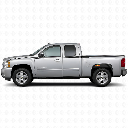 Geïllustreerde Vinyl Zijstrepen Decal Kit voor Chevy Silverado 2006-2013
