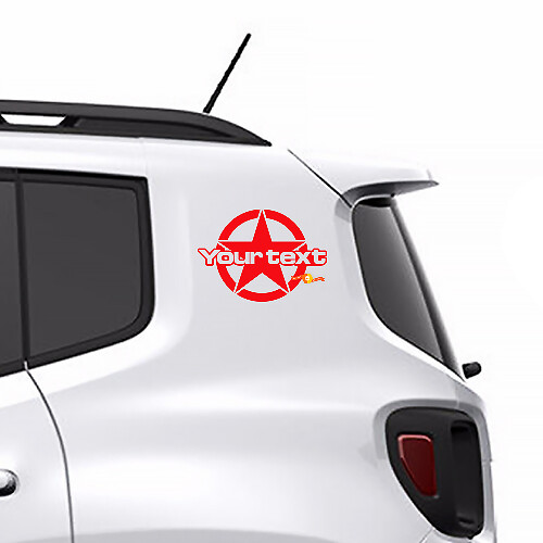 Militaire Ster Achterzijde Grafische Vinyl Decal Stickers voor Jeep Renegade
