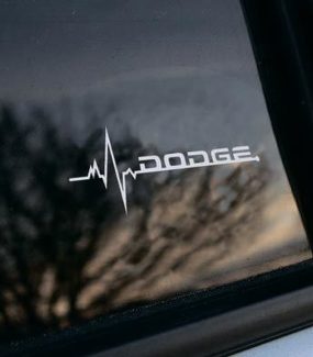 Dodge is in my Blood raamsticker stickers afbeelding