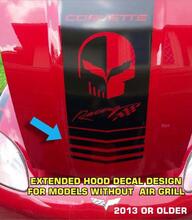 Chevy Corvette C4 C5 C6 C ZO6 ZR1 Hood Sticker Decal Strepen voor jaarmodel 2013 en ouder
 2