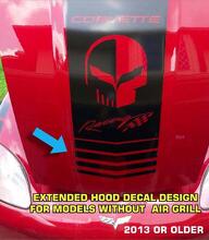 Corvette Racing Jake Skull Motorkap Vinyl Sticker voor Chevrolet Corvette C6_2
