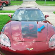 Corvette Racing Jake Skull Motorkap Vinyl Sticker voor Chevrolet Corvette C6_3