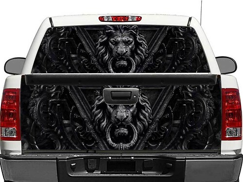 Black Lion Achterruit Achterklep Vinyl Decal Sticker