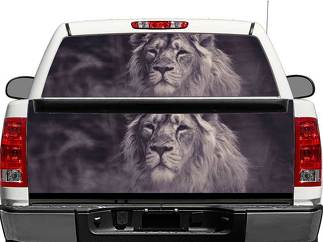 BW Lion King Achterruit OF achterklep Decal Sticker Pick-up Truck SUV Auto