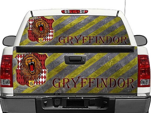 Gryffindor-logo Harry Potter achterraam- of achterklep vinylsticker voor pick-up trucks en SUV's