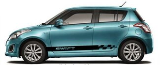 Suzuki Swift streep geruite sticker
