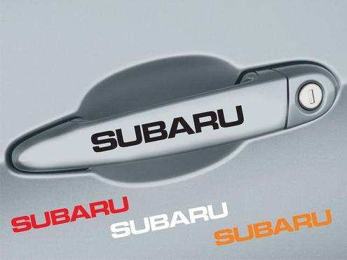 4 stks SUBARU Handvat Deur Decal Sticker Embleem Logo Impreza Outback WRX STI