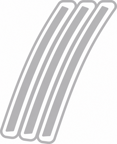 Faux Vent Triple Outline Bar Accent Pair Universeel Vinylsticker voor Chevrolet Camaro 2014-2015