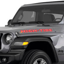 High Tide Lettering Motorkap Zij Vinyl Stickers voor Jeep Wrangler_2