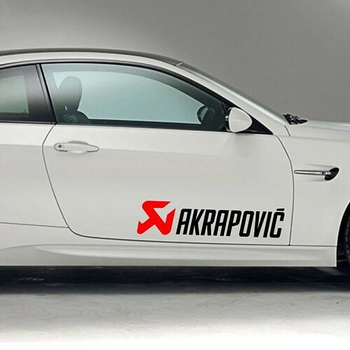 Akrapovic Lettering Zijdeur Vinyl Decal Sticker