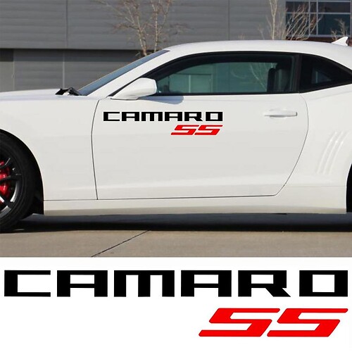 SS-logo Deurvinyl Sticker voor Chevrolet Camaro