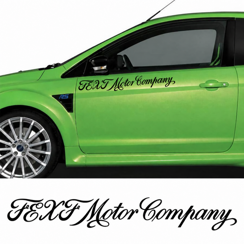 Op maat gemaakte tekst Motor Company zijkant vinyl decal sticker