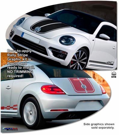 Racingstijl Strepen Volledige Set Vinyl Decal Sticker voor Volkswagen Kever