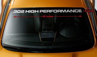 302 HIGH PERFORMANCE FORD Premium Windscherm Banner Vinyl Decal Sticker