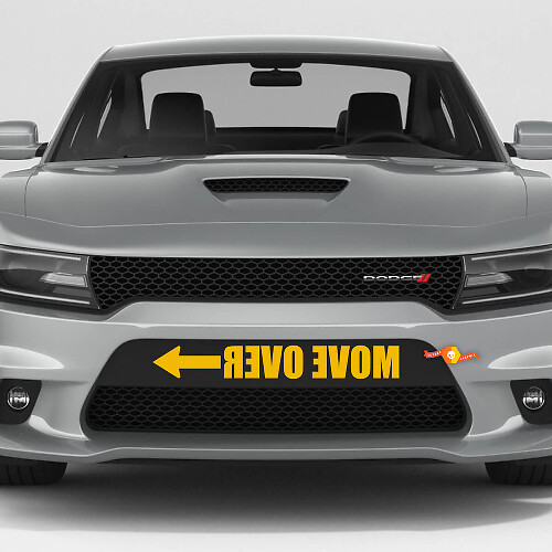 Arrow MOVE OVER Vinylsticker voor voorbumper voor Dodge Charger