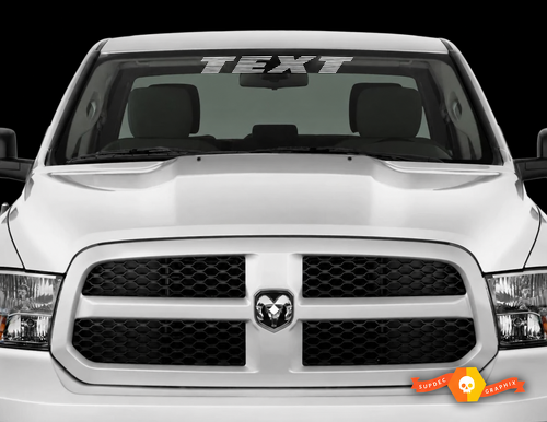 Aangepaste Tekst 30 Inch Voorruit Banner Vinyl Decal Sticker voor Dodge / Ram