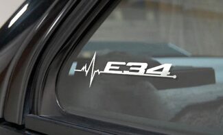 BMW E34 is in my Blood raamstickerstickers grafisch
