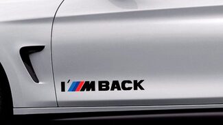 BMW I M BACK M Power Performance sticker sticker graphics
