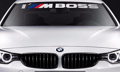 I M Boss voorruitbanner vinyl decal sticker voor BMW
