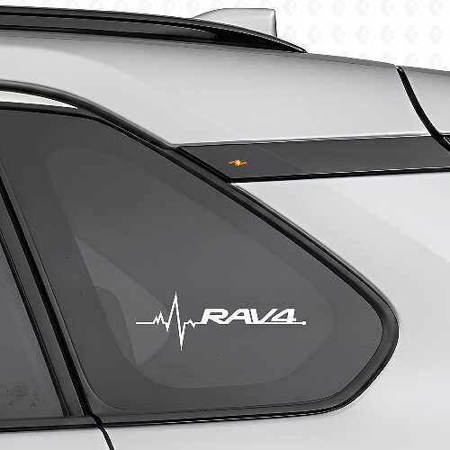 RAV4 Hartslag Raam Vinyl Decal Set voor Toyota RAV4