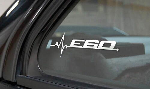 BMW E60 is in my Blood raamstickerstickers grafisch

