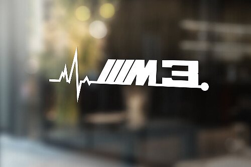 BMW M3 is in my Blood raamstickerstickers grafisch
